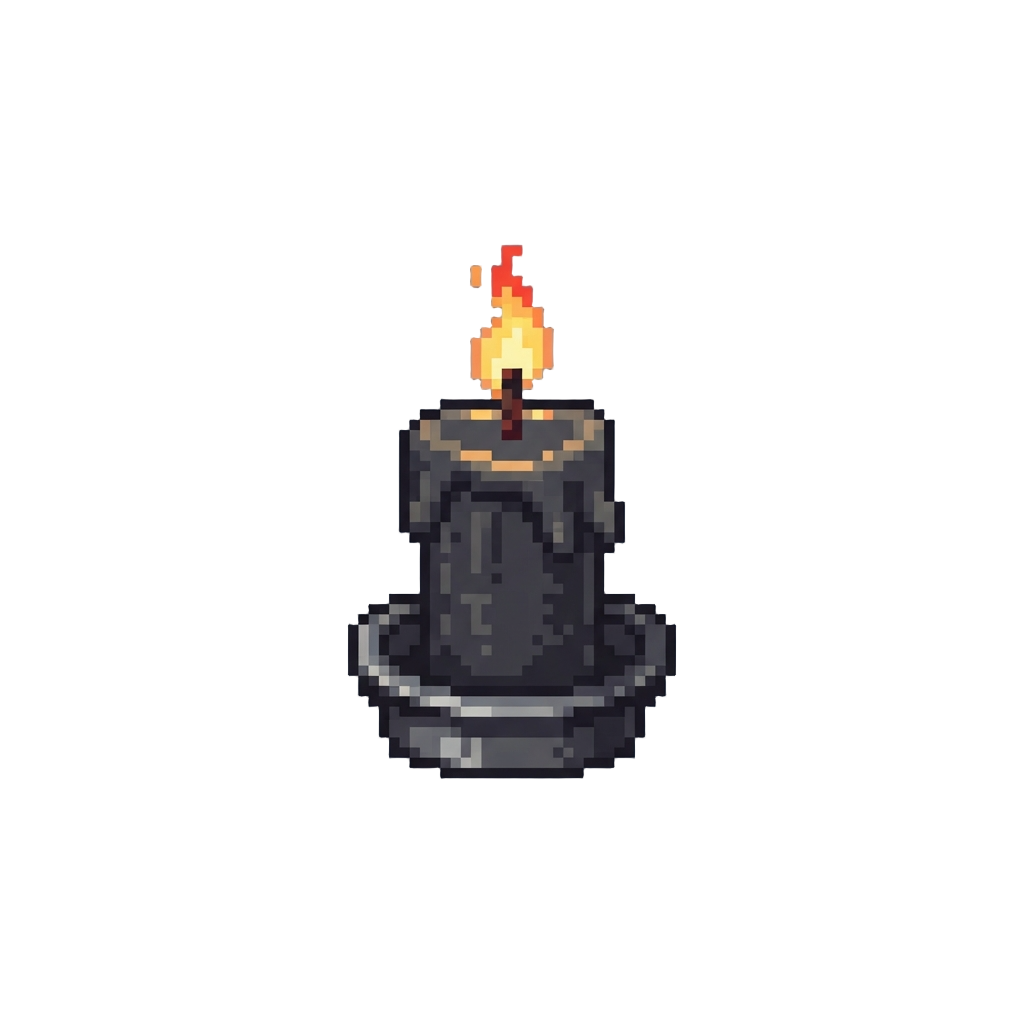 A Flickering Black Candle