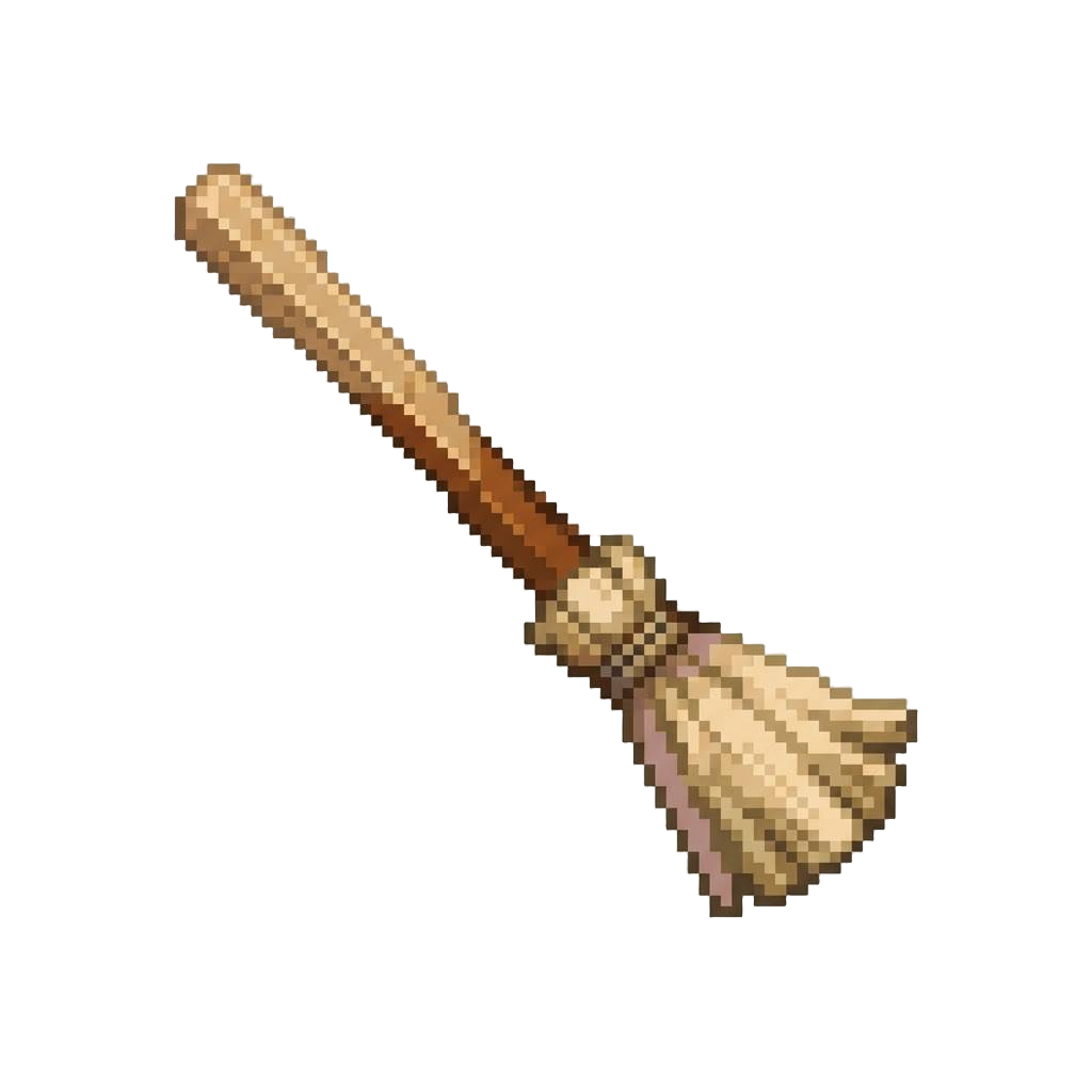 A Simple Wooden Broomstick