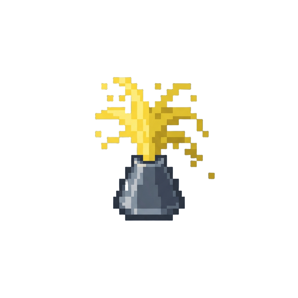 A Bright Yellow Spark Fountain