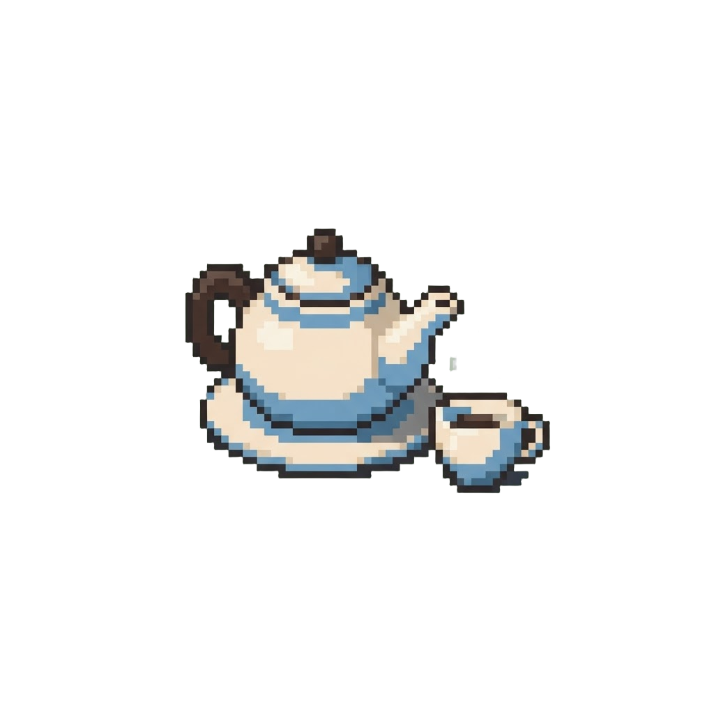 A Relaxed Cross-legged Tea-sip Pose