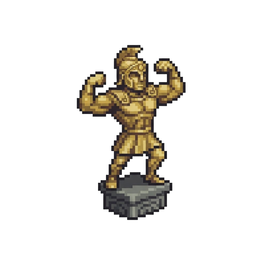 A Majestic Statue Flex Pose