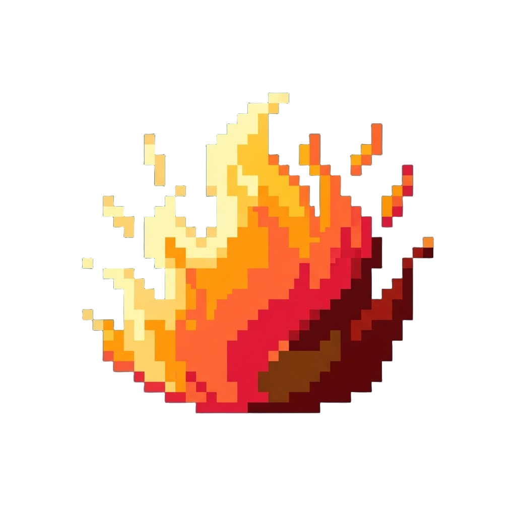 A Bursting Wave of Fiery Flames