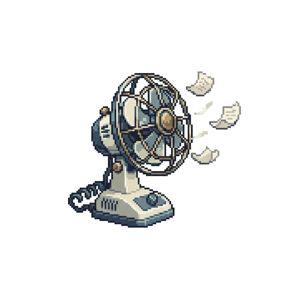 Script Pages Flew Away From Desk Fan