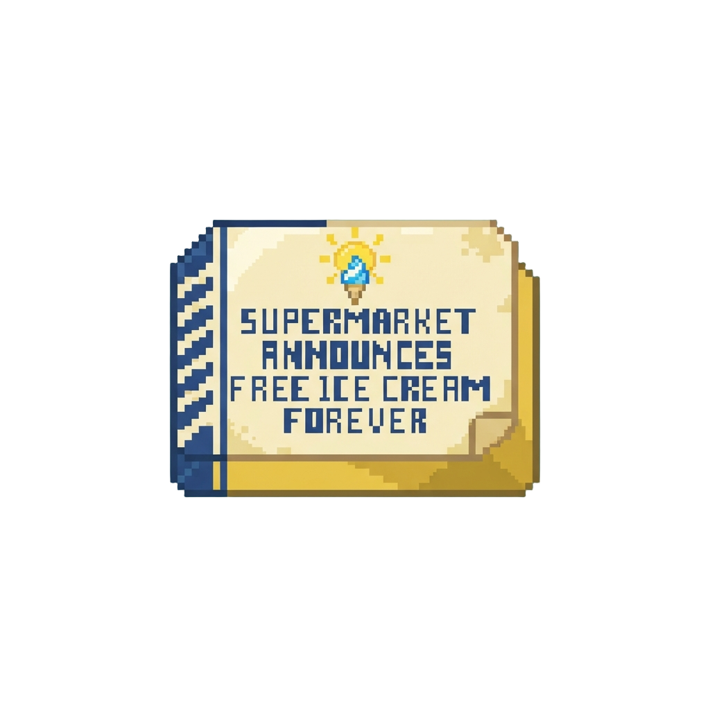 Supermarket Announces Free Ice Cream Forever