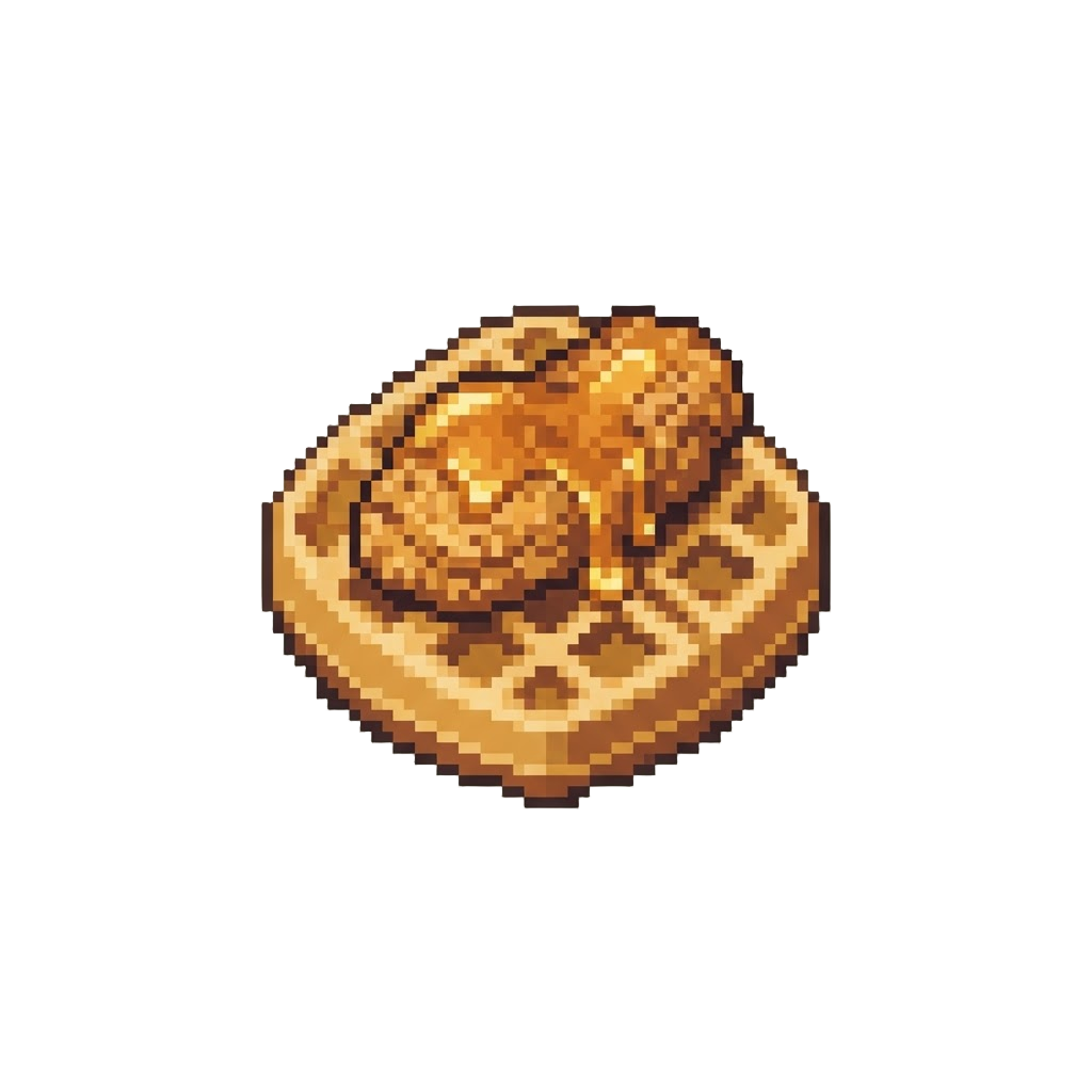 Sweet Honey-glazed Chicken Waffle