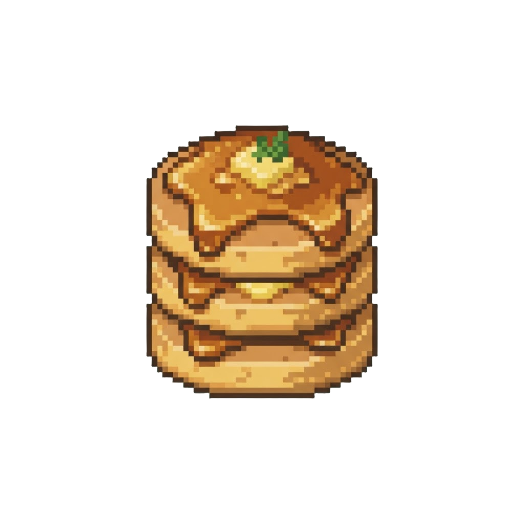 Savory Glazed Pancake Tower