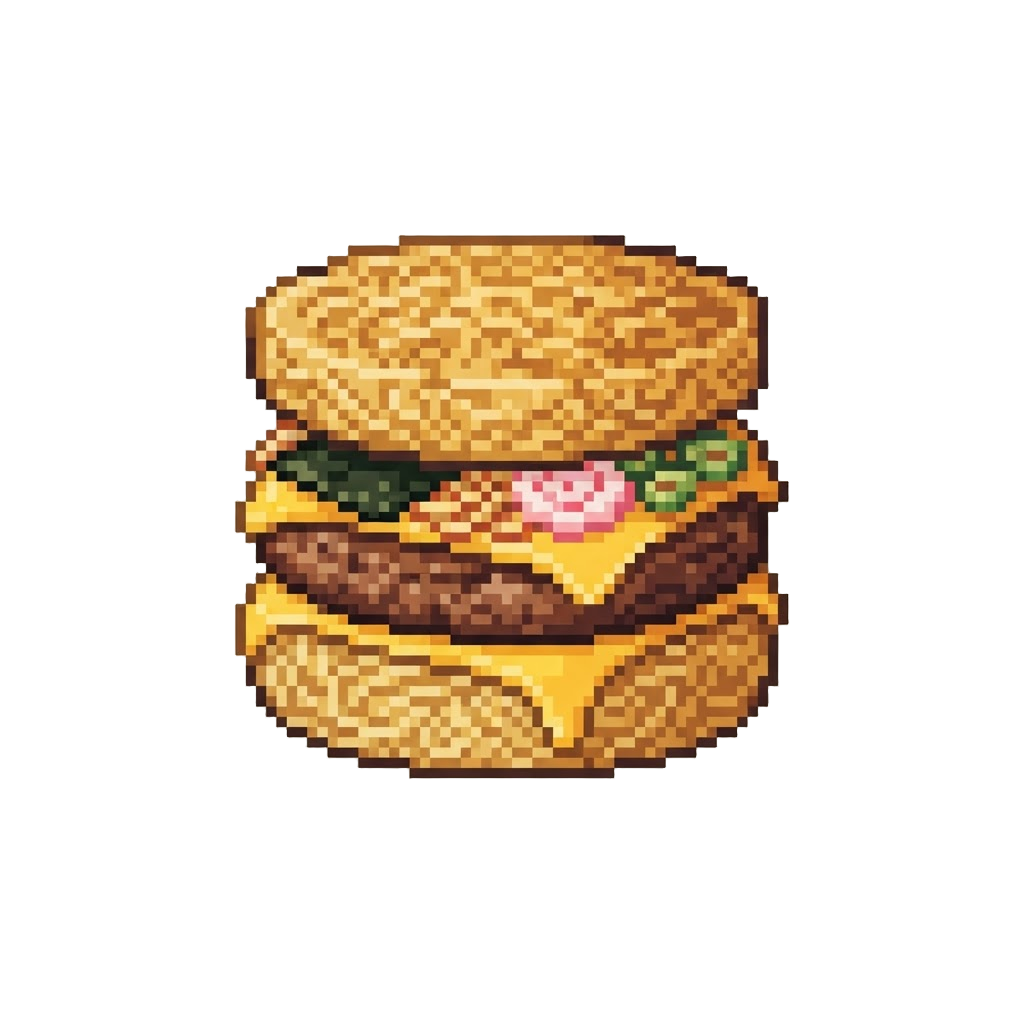 Stacked Cheesy Ramen Burger