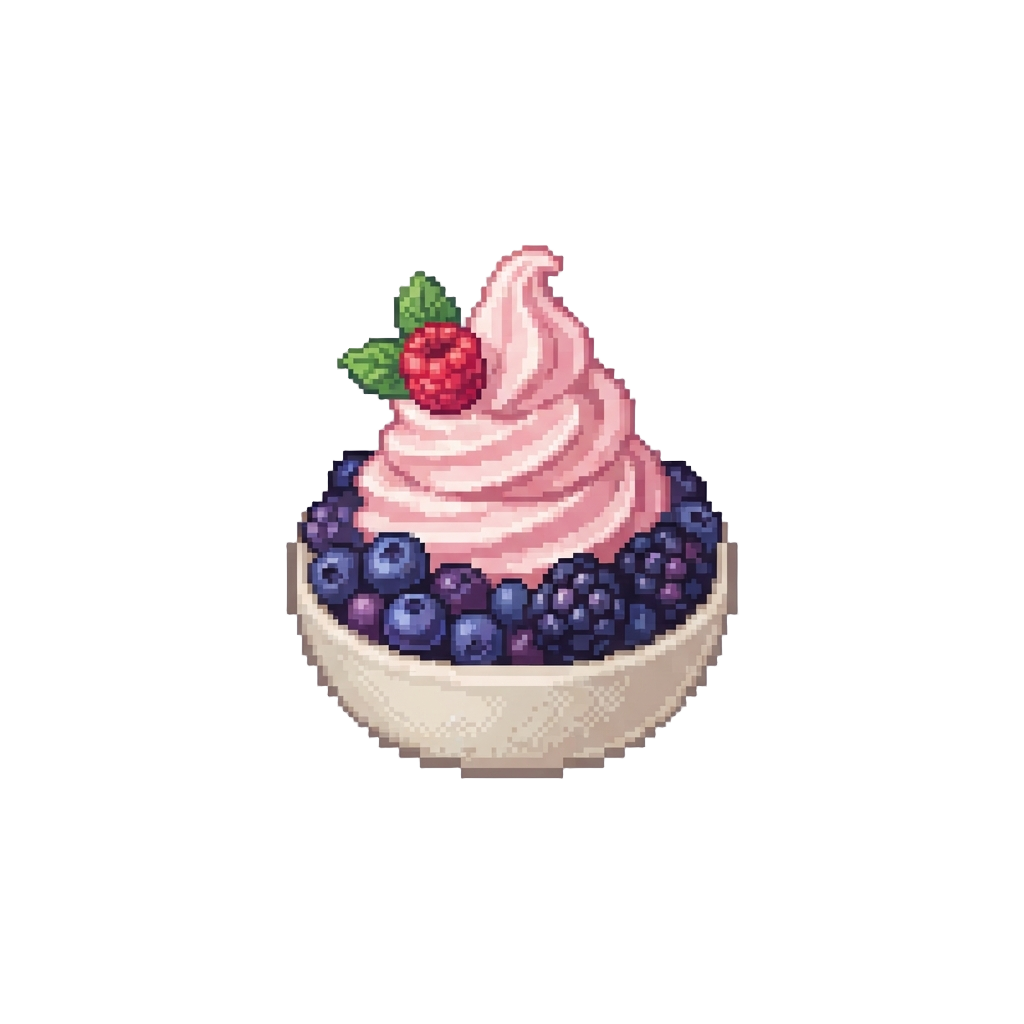 Frozen Yogurt Berry Stack
