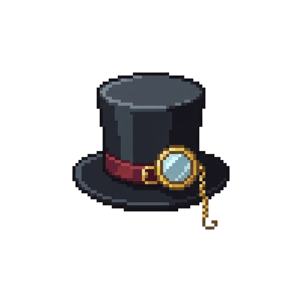 A Funny Monocle and Sophisticated Top Hat