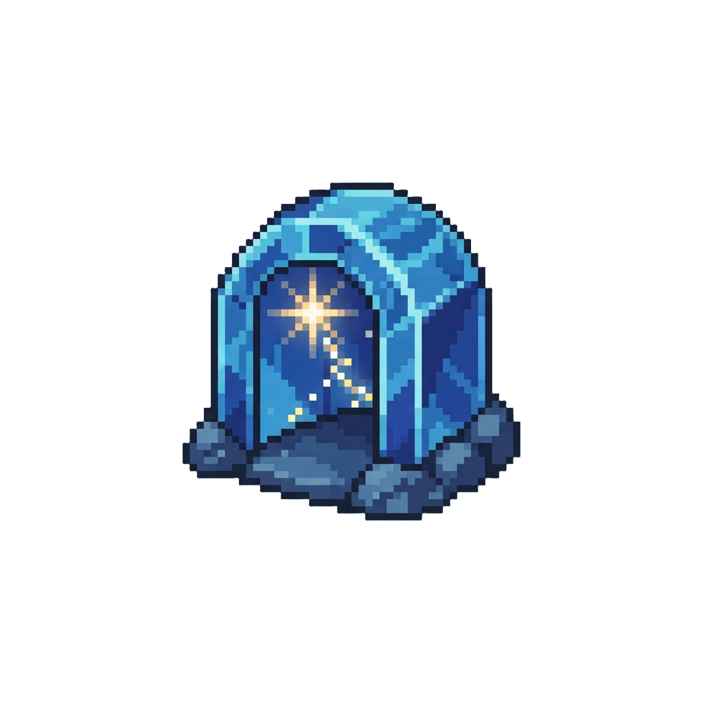 A Shimmering Sapphire Starline Tunnel