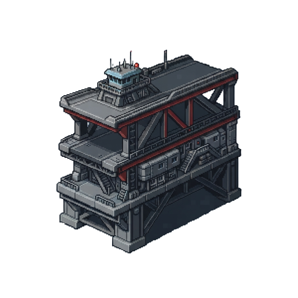 A Menacing Triple-deck Bridge Superstructure