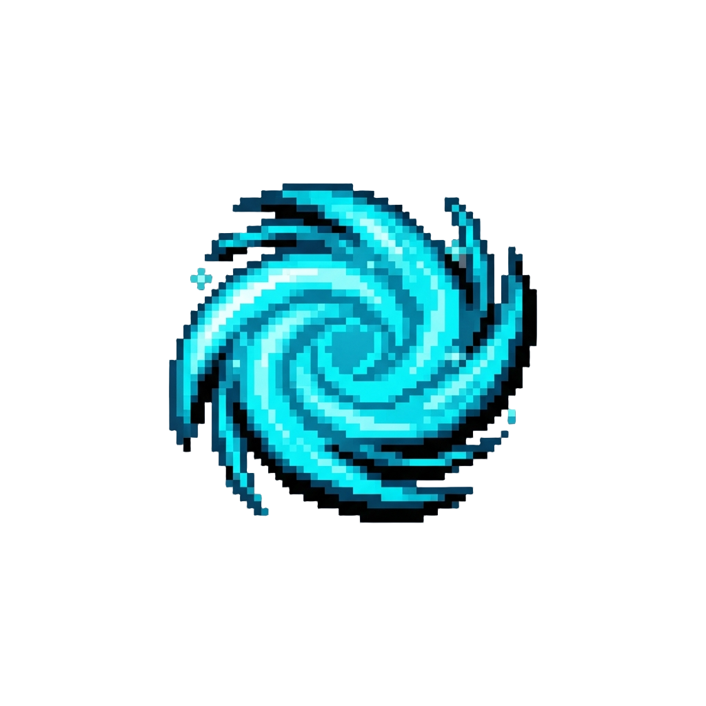 A Brilliant Cyan Star-streak Vortex