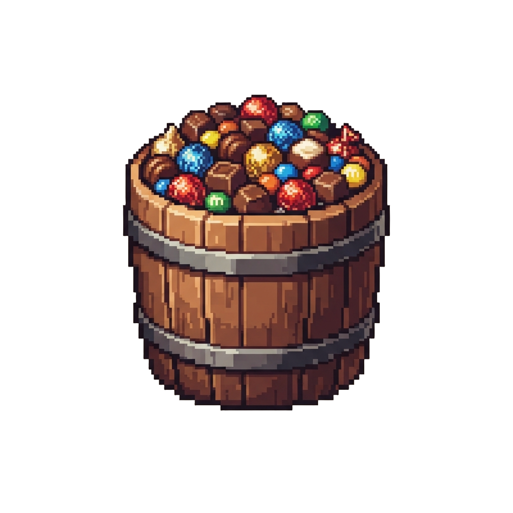A Massive Bucket of Chocolate Candies