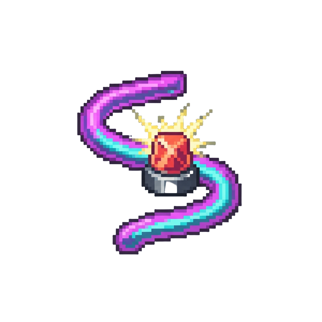 A Stray Neon Swirl Interrupted by the Siren Flash