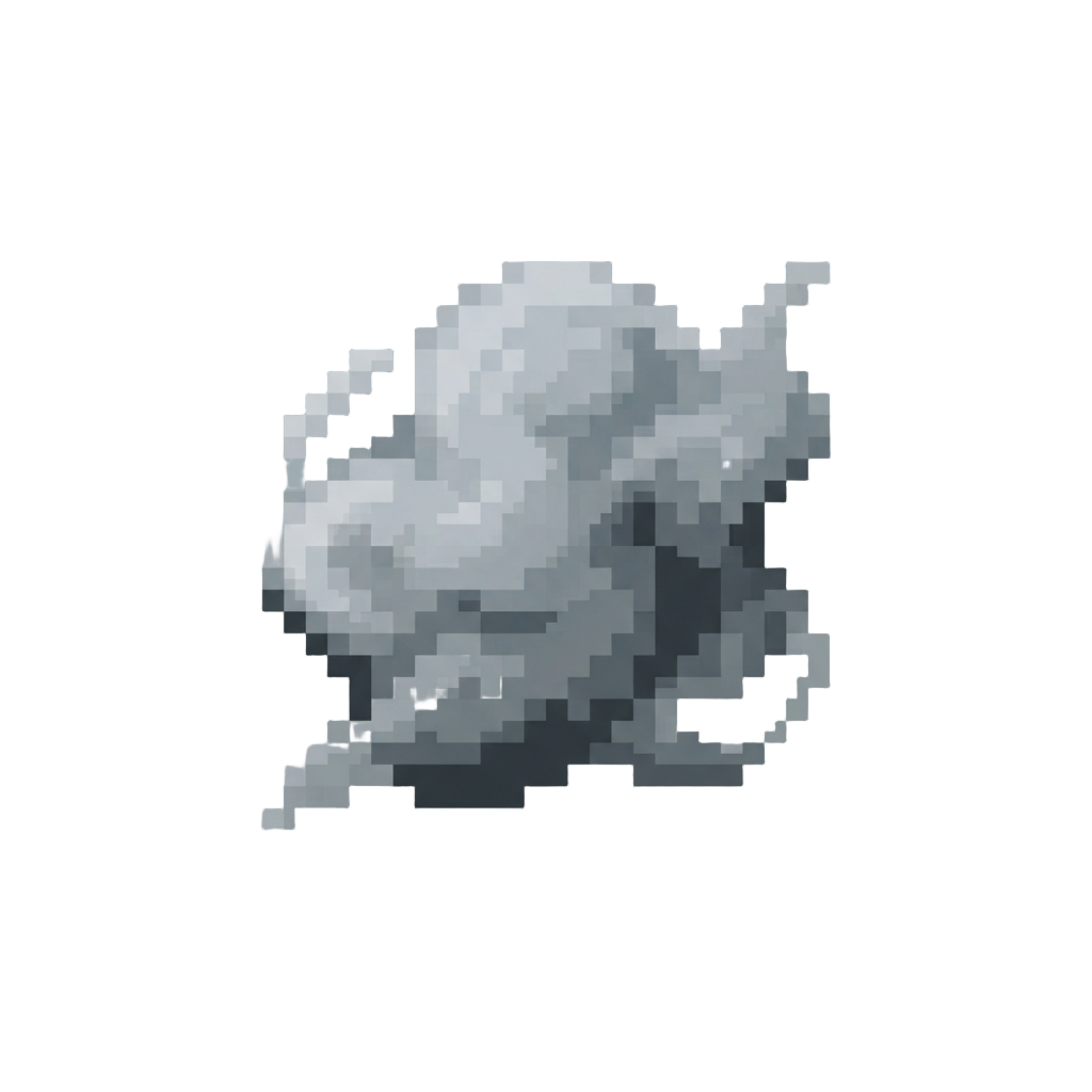 An Awkward Blurry Cloud of Gray Aerosol Haze