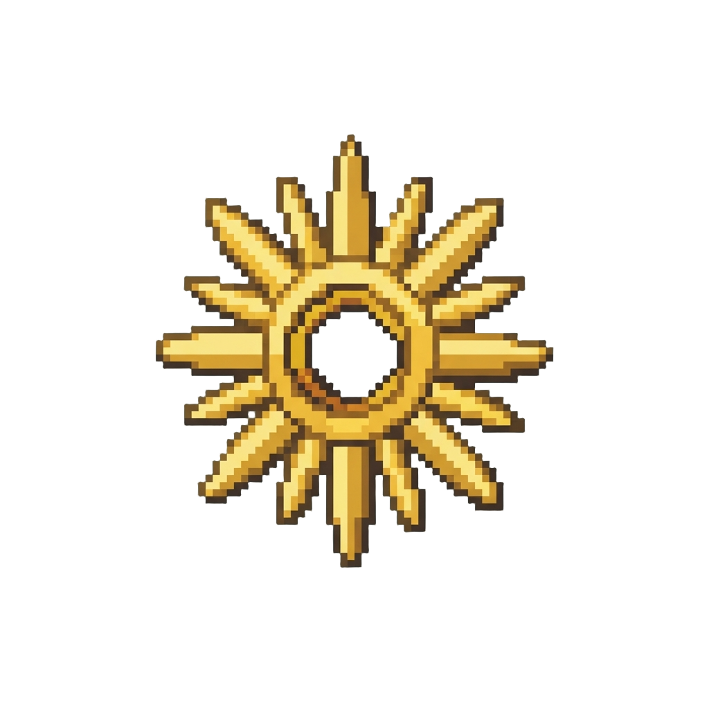 An Intricate Halo of Radiant Golden Sunbeams