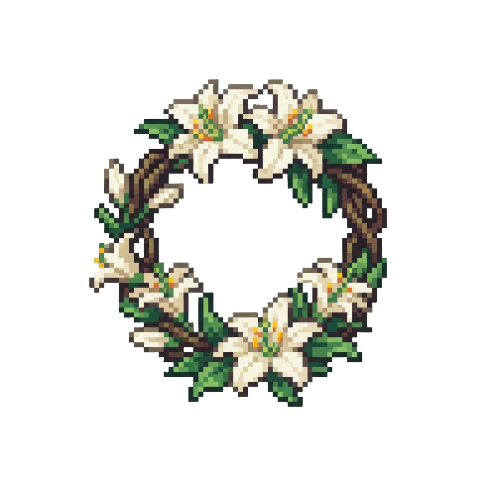 A Breathtaking Wreath of Blooming Garden Lilies