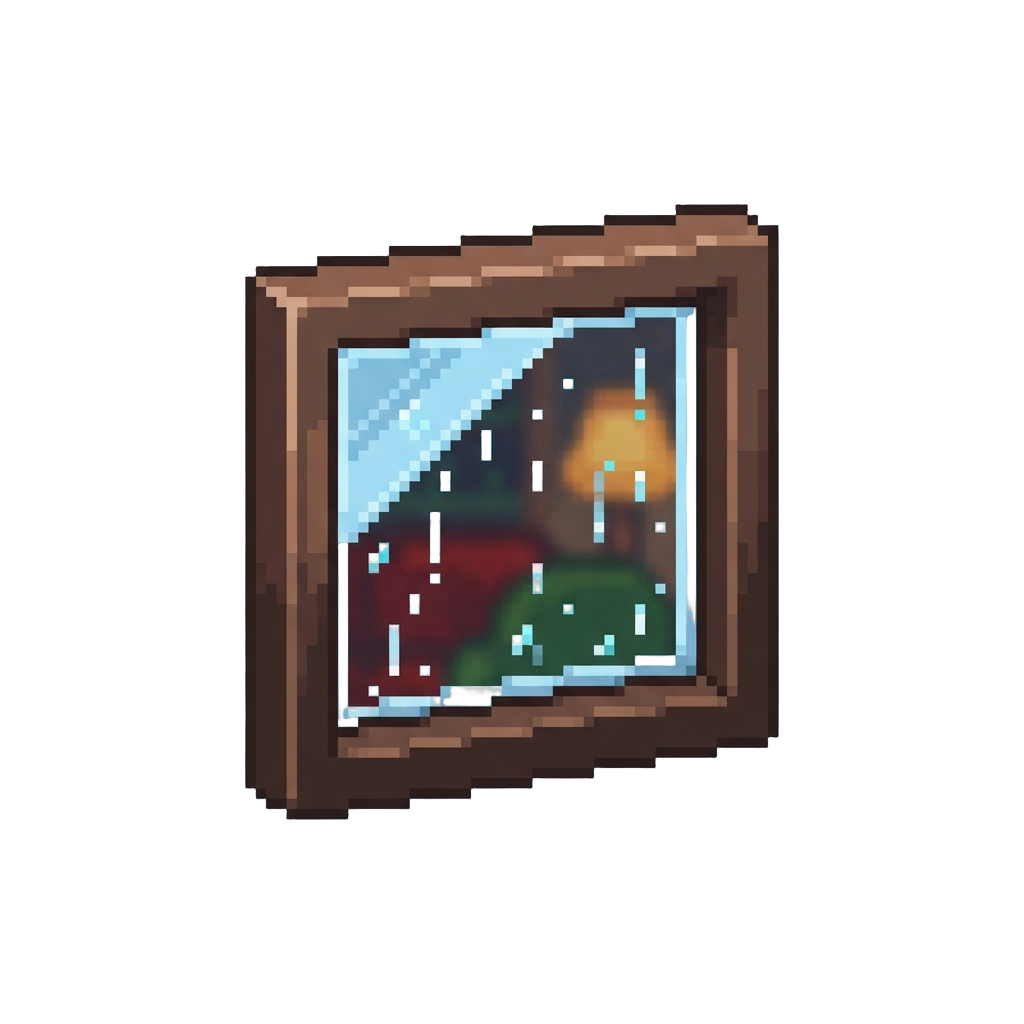 A Quiet Video of Rain Tapping on a Cozy Glass Window