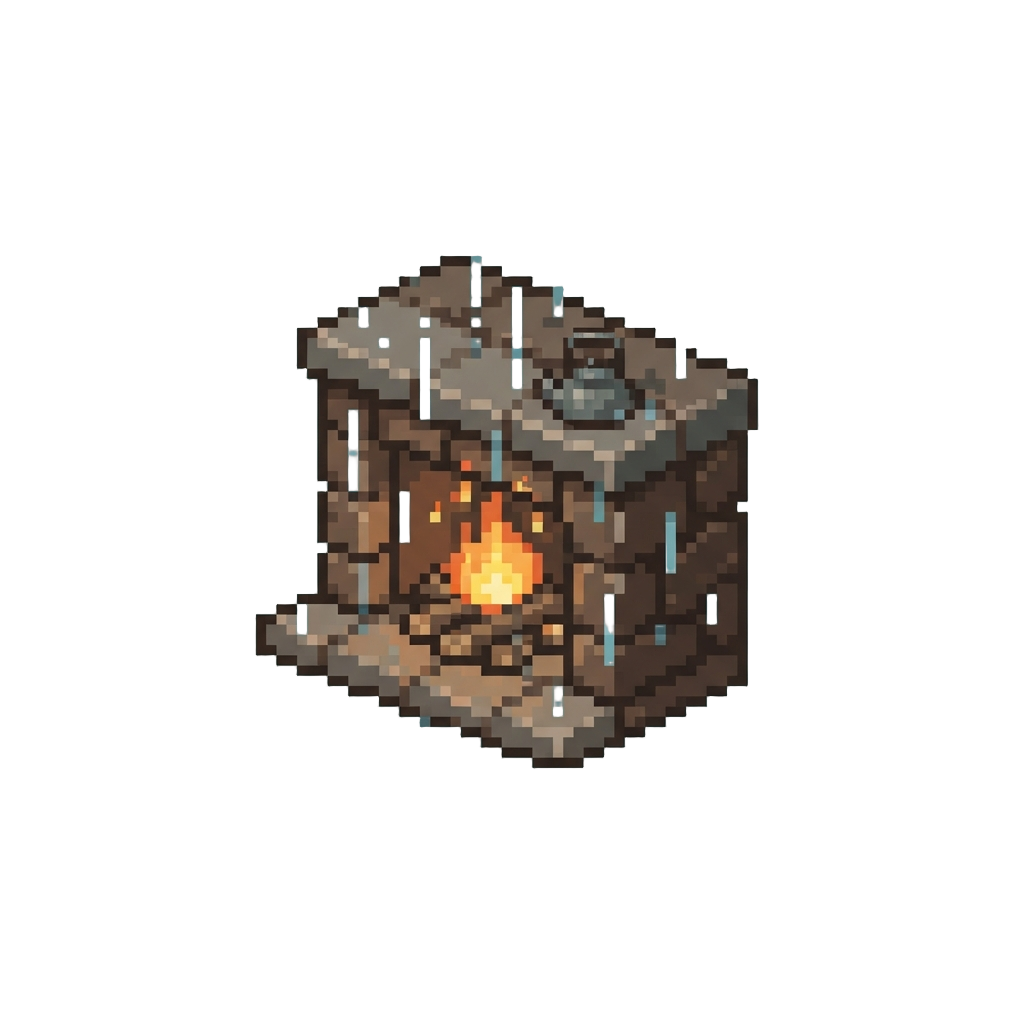 A Cozy Video of a Crackling Fireplace in the Rain