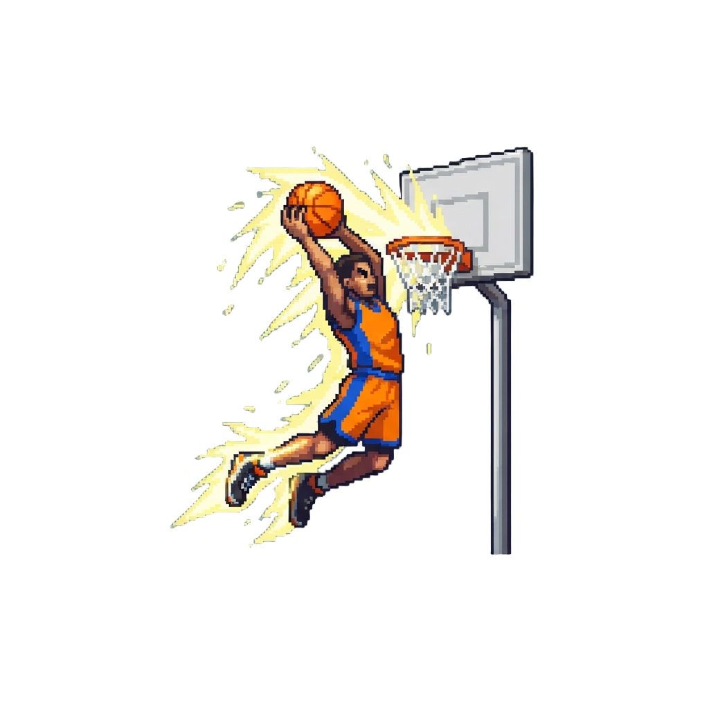 A High-octane Superpowered Basketball Dunk Trick Shot