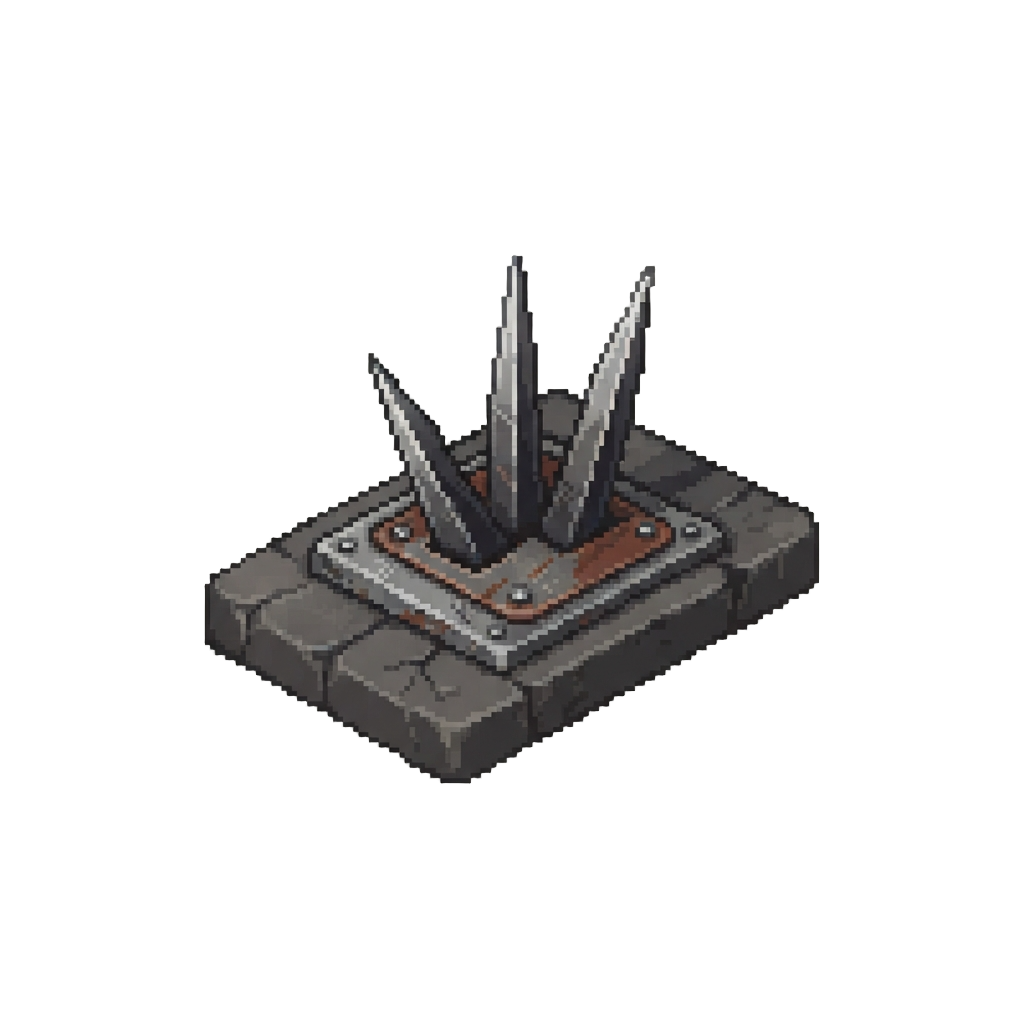 A Stray Rogue Spike Trap Popping Out From the Track
