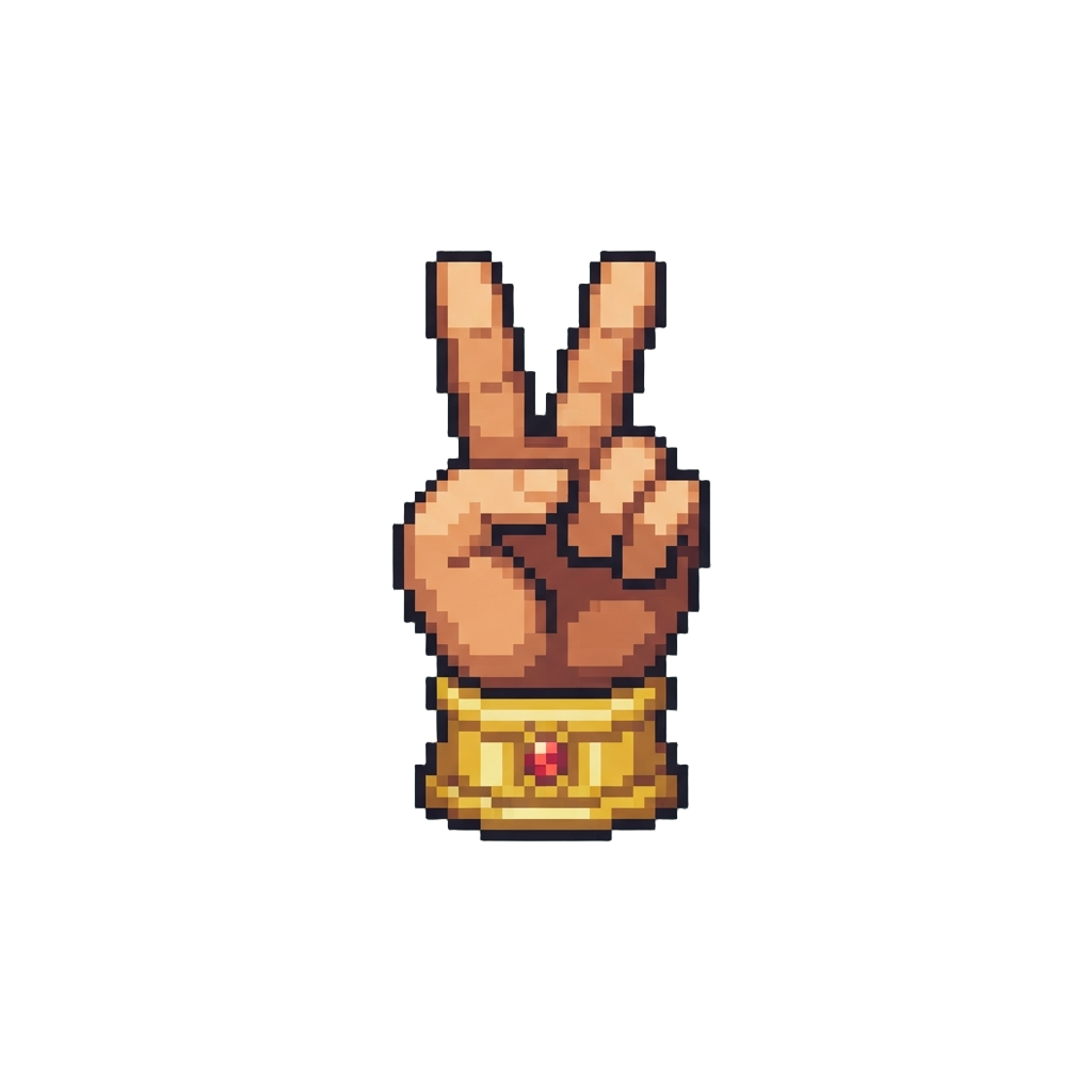A Triumphant Victory Sign Wave