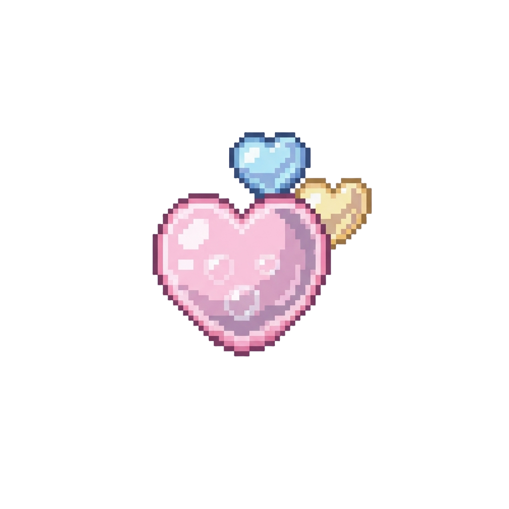 Floating Pastel Heart Bubbles