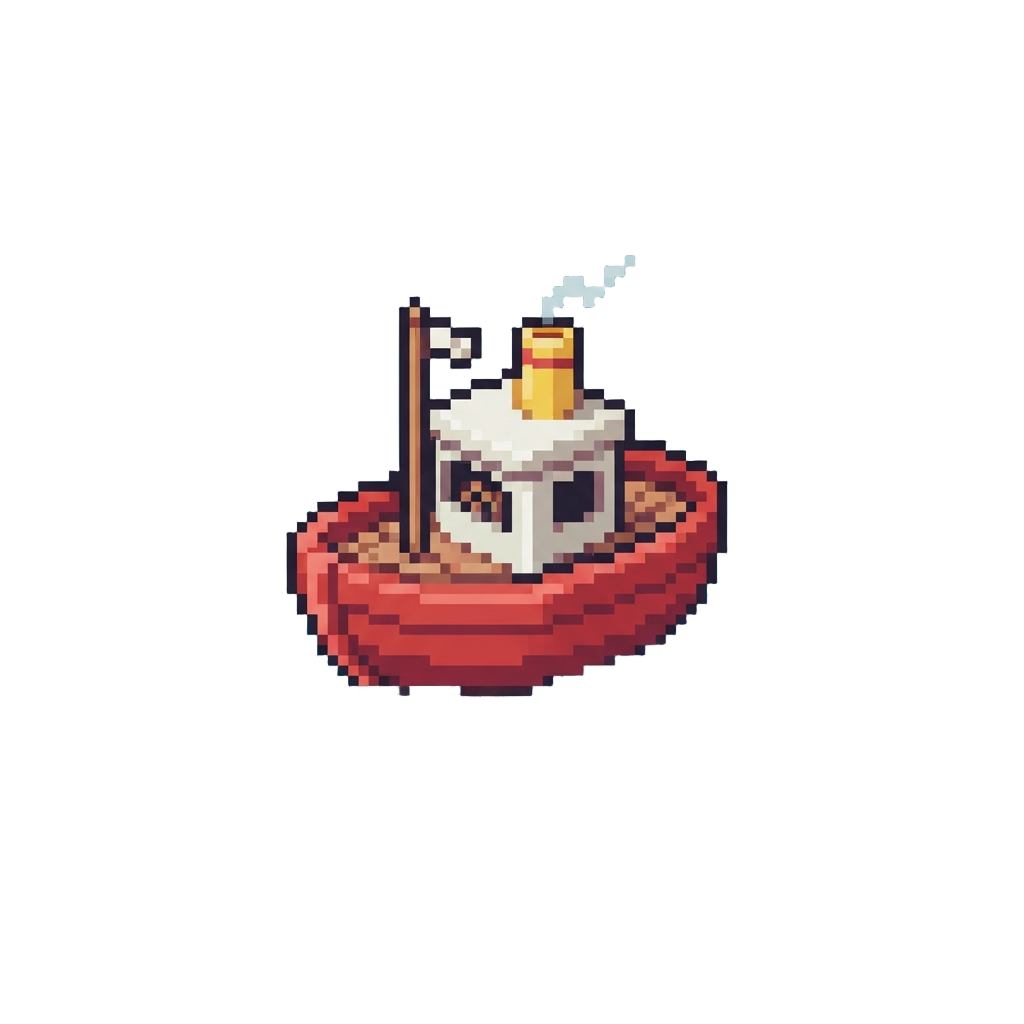 A Floating Toy Boat
