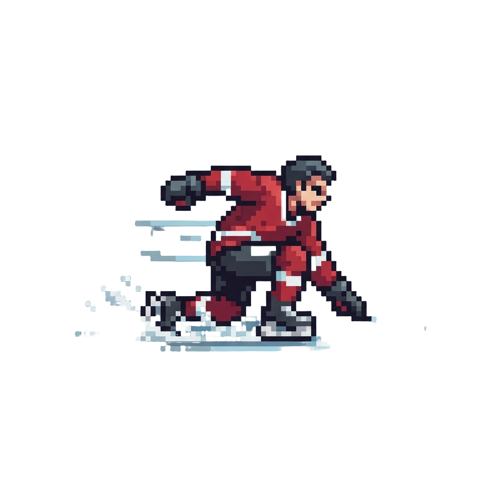 A Dramatic Knee Slide Across the Rink