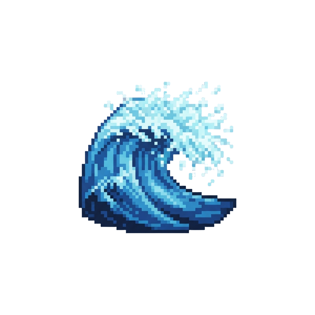 A Crashing Wave Exploding Into Shimmering Sea Spray