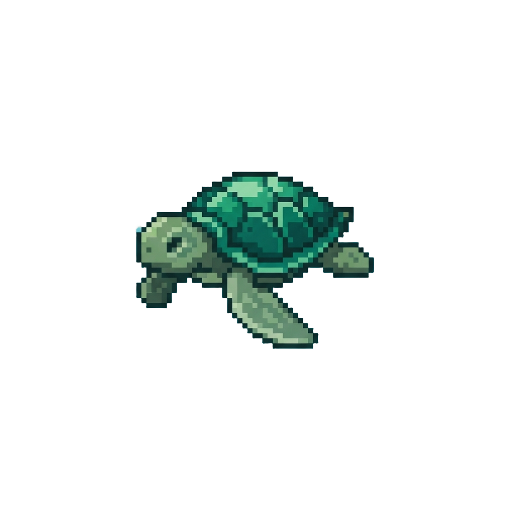 A Brilliant Sea Turtle Gliding Through Turquoise Starlight Water