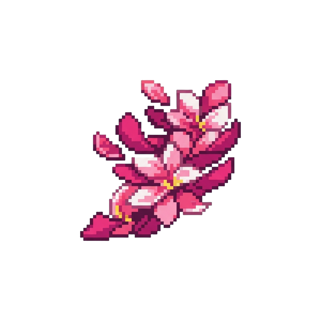 A Sudden Swirling Gust of Tropical Blossom Petals