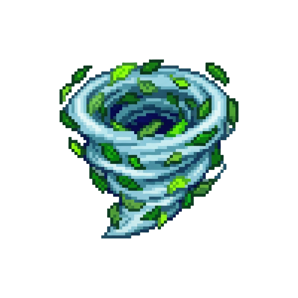 A Sweeping Gale Spinning Rainforest Leaves Into a Vortex