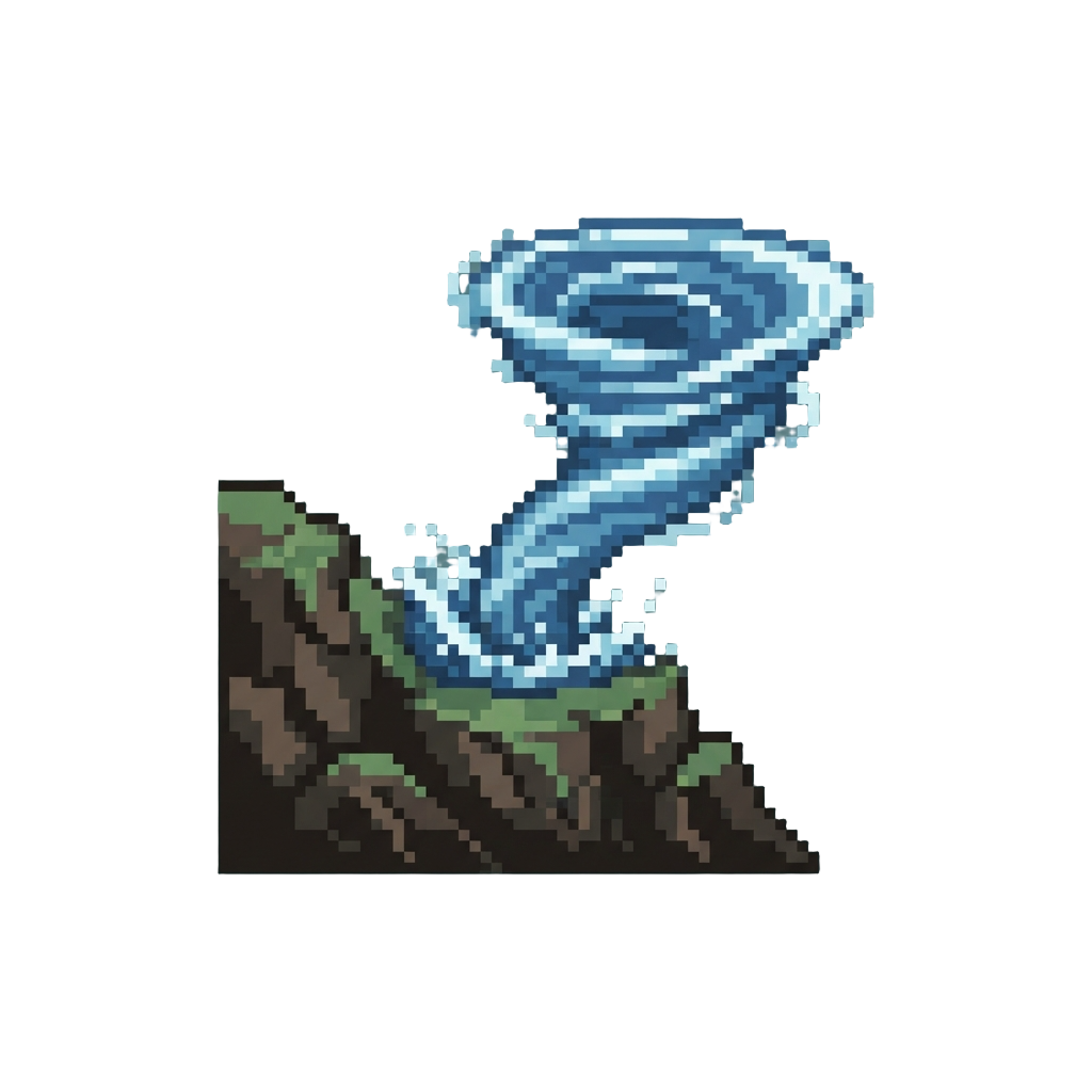 A Dramatic Waterspout Swirling Off the Ocean Cliffside