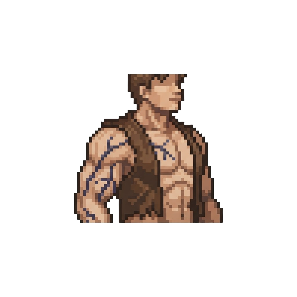 A Dramatic Side-chest Pose with Veins Popping