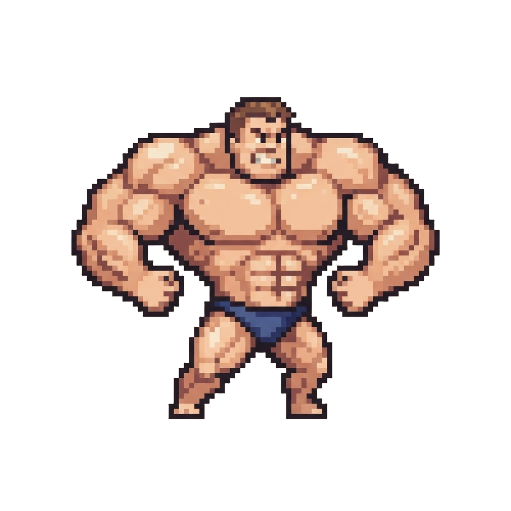 A Hilarious Ultra-bulging Front-lat Spread Pose