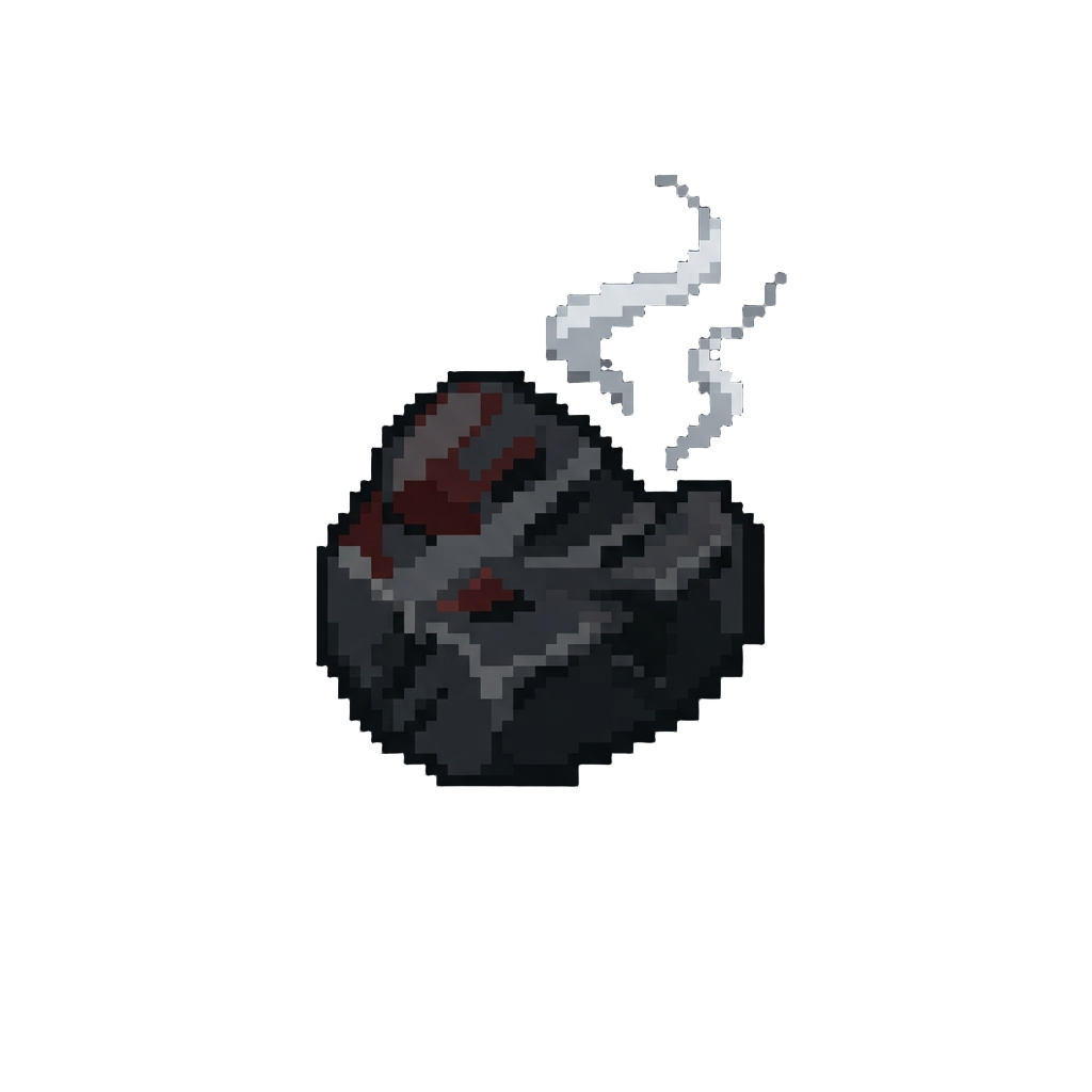 A Smoking Blackened Cinder Crust