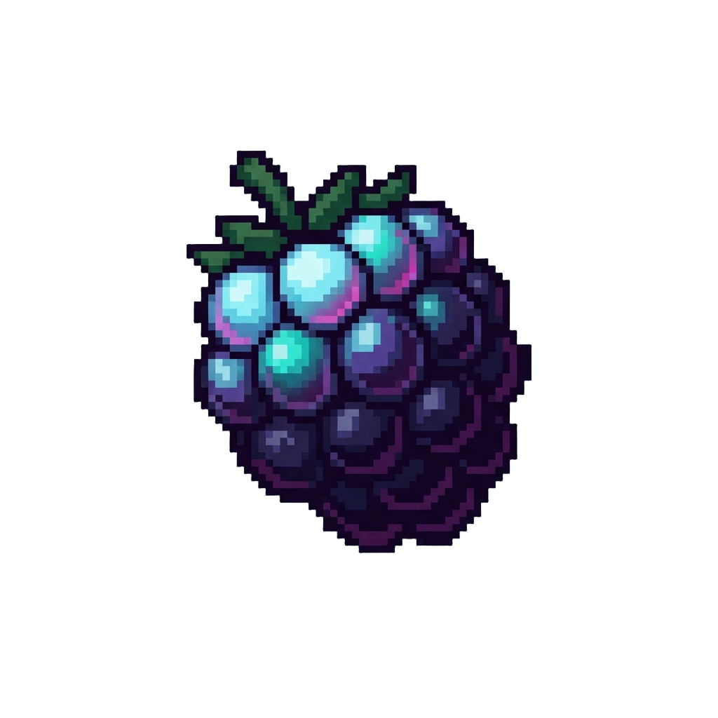 Shimmering Iridescent Blackberries
