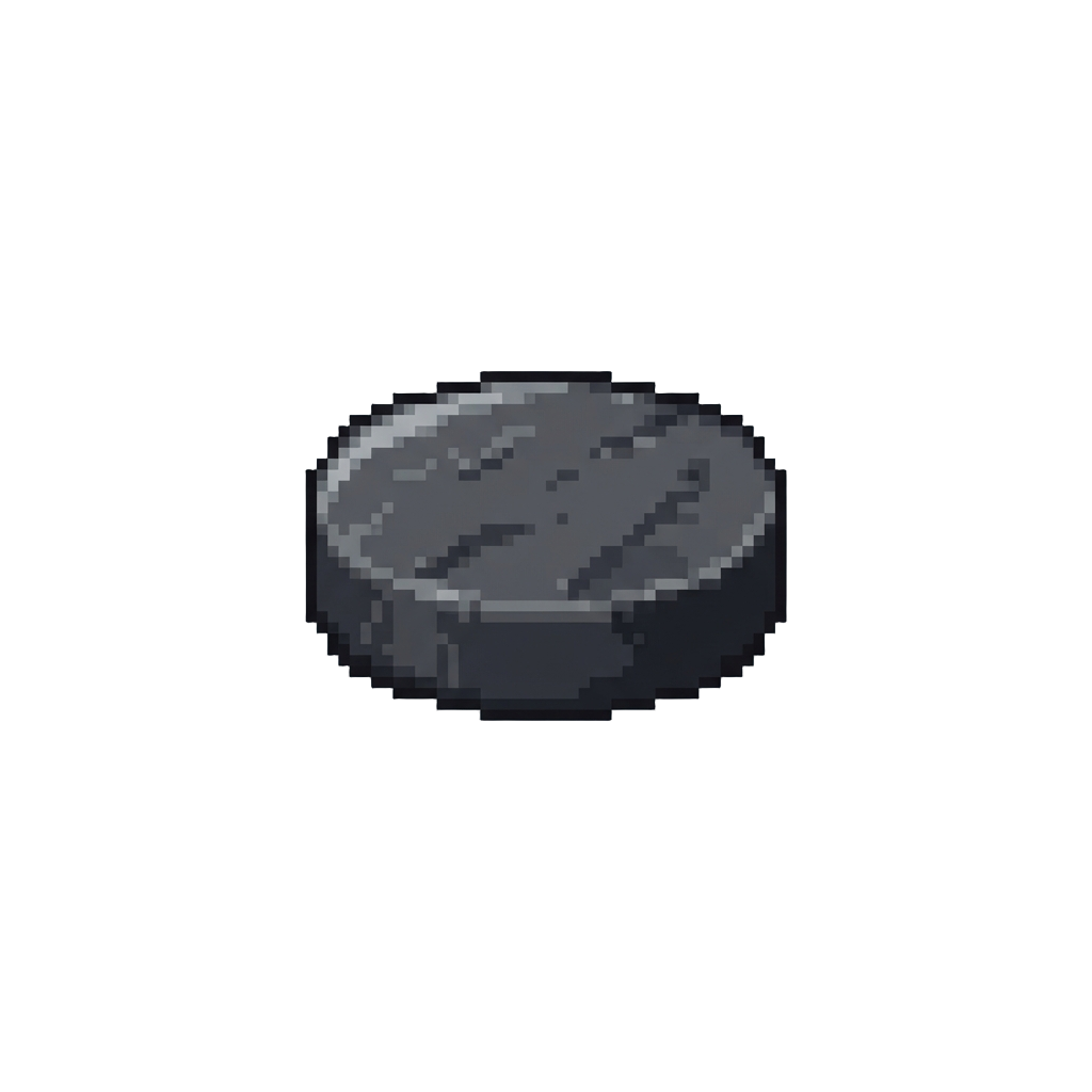 A Crisp Dark Charcoal Disc