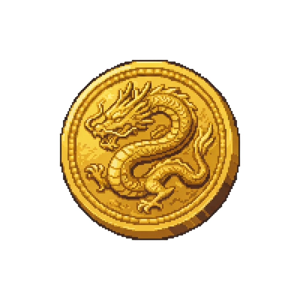 A Giant Solid Gold Dragon Doubloon