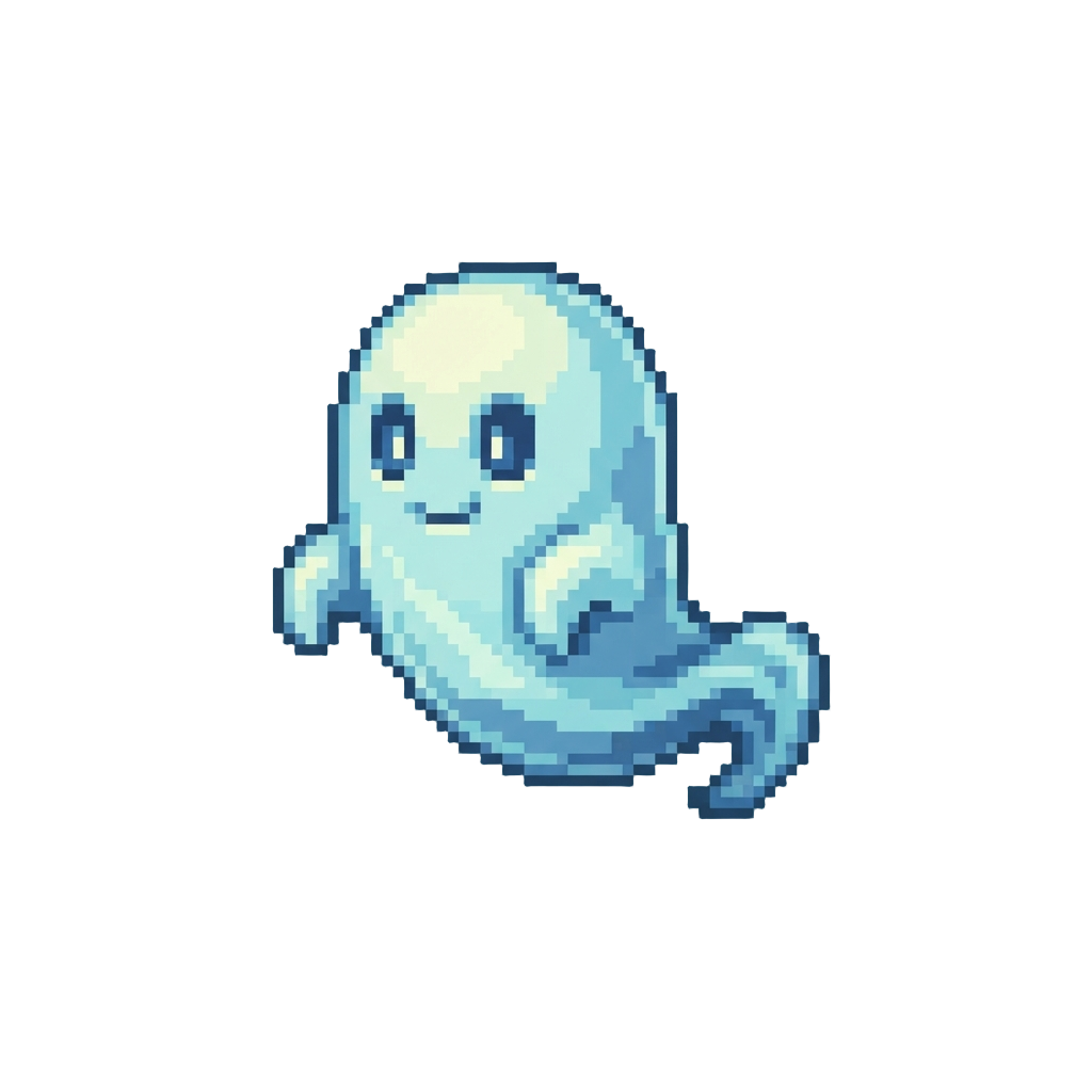 A Hovering Glowing Ghost Silhouette