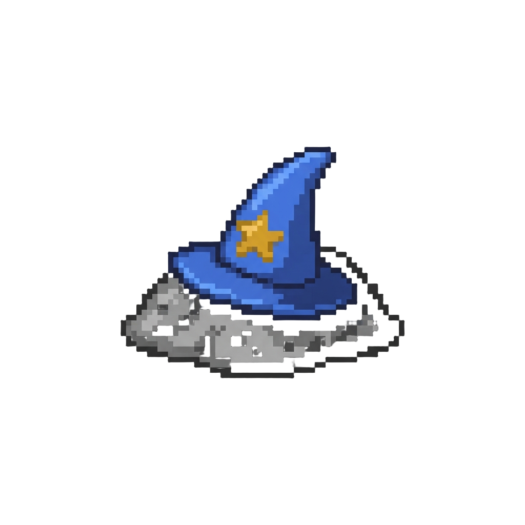 A Miniature Pointy Wizard Hat on a Pile of Ash