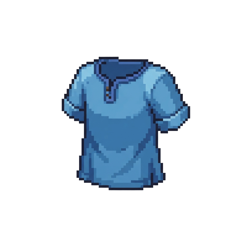 A Simple Blue Felt Tunic