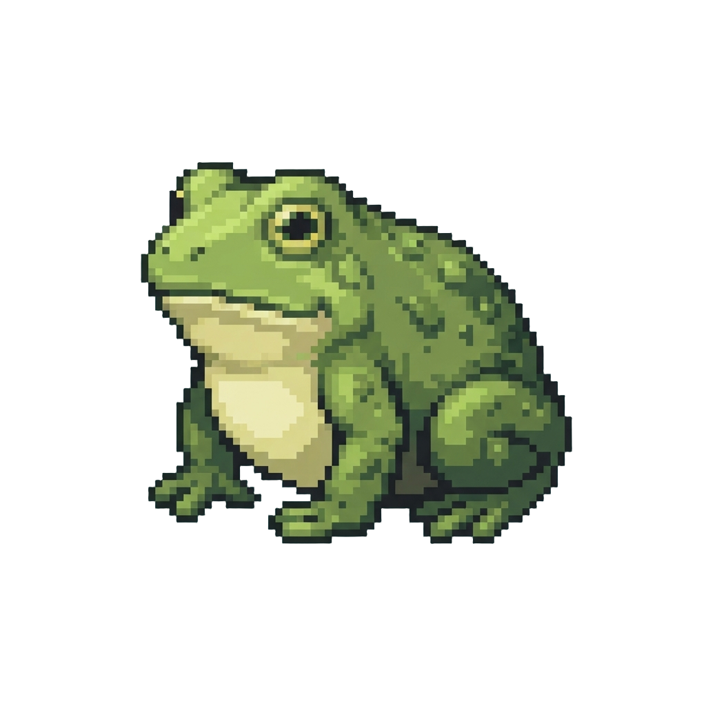 A Plump Moss-green Frog