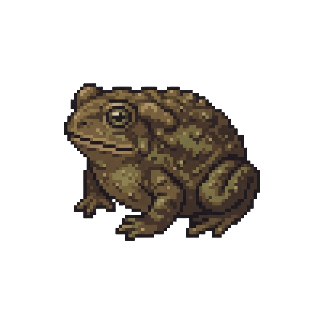 A Warty Brown Toad
