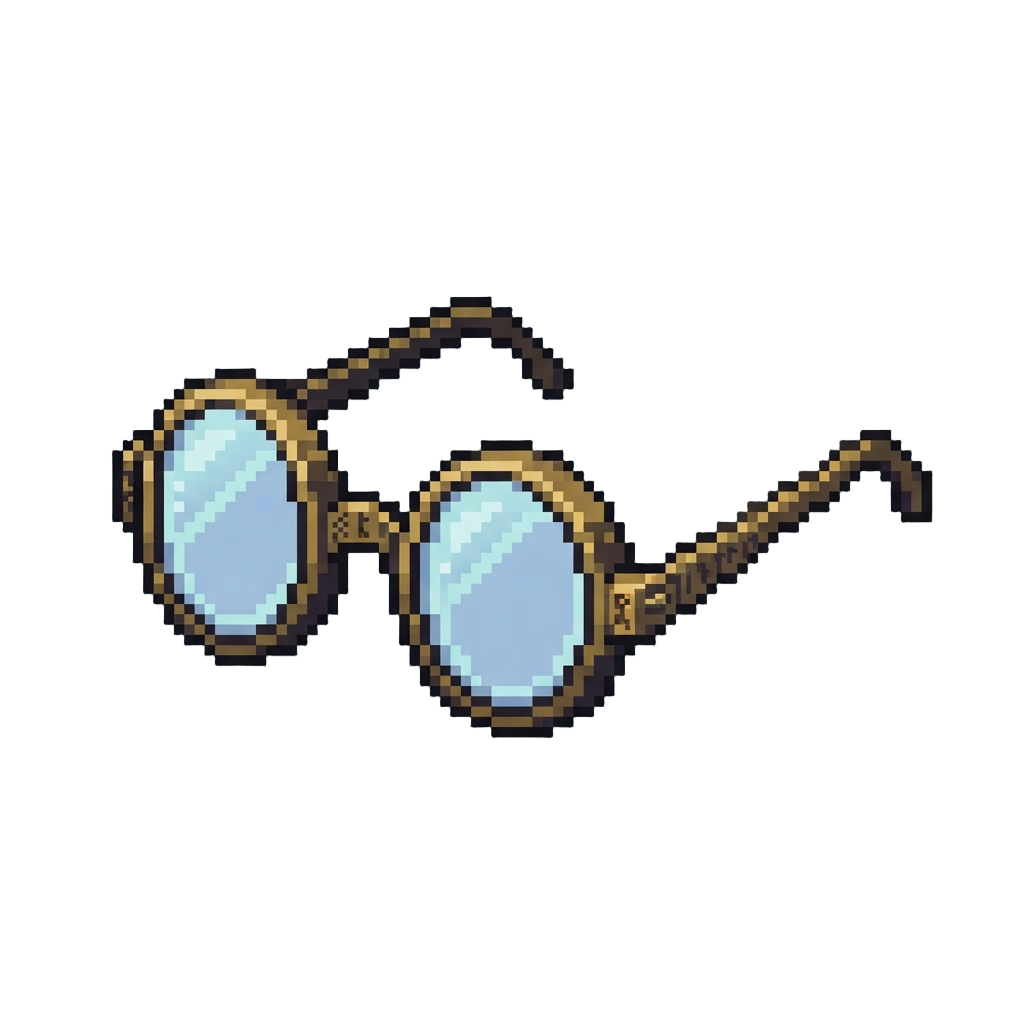 A Floating Pair of Round Wizard Glasses