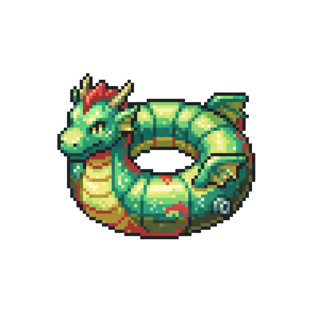 A Sparkly Dragon Inflatable Ring