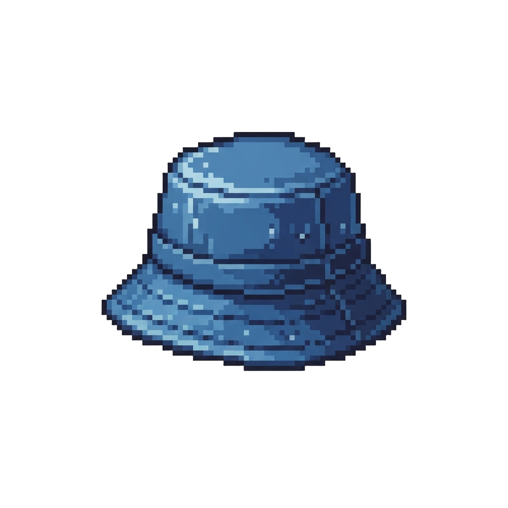 A Wet Blue Bucket Hat