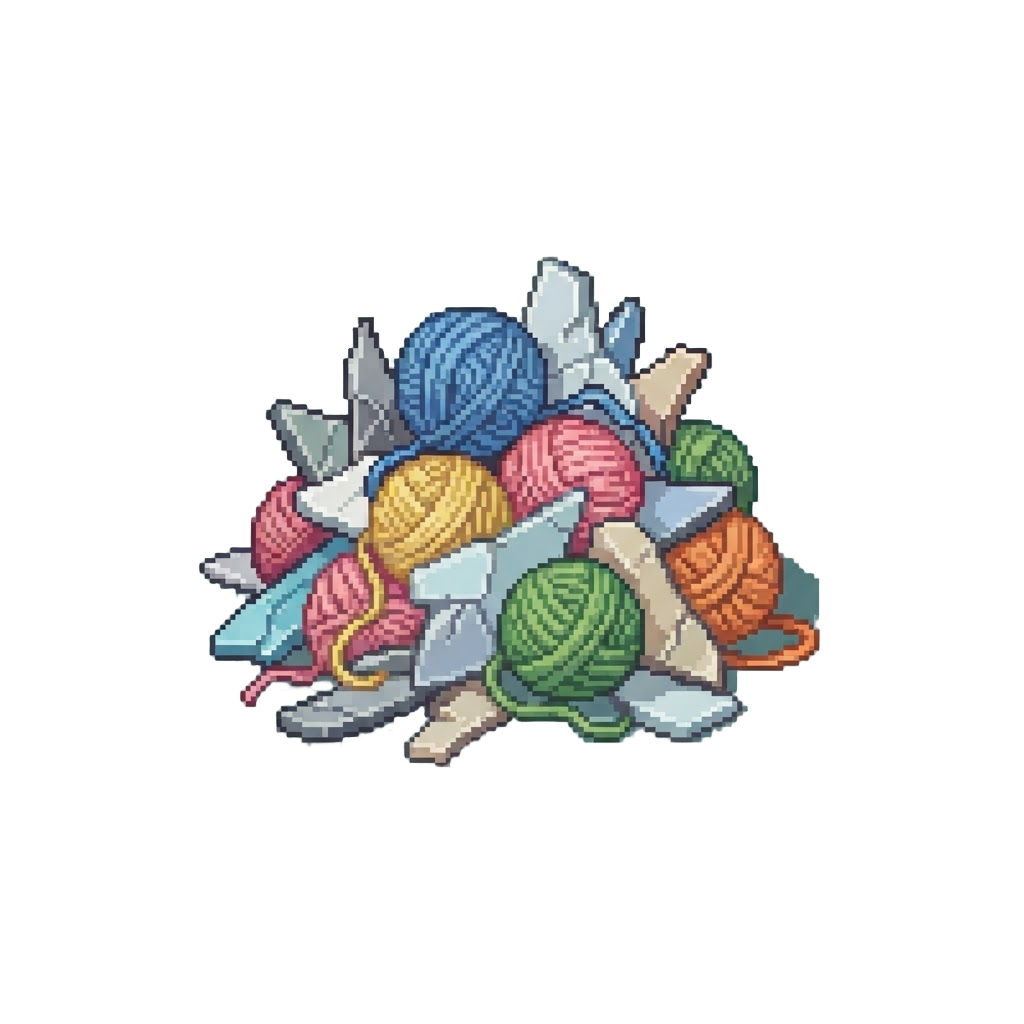 A Chaotic Mound of Yarn Balls and Shattered Plastic Floors