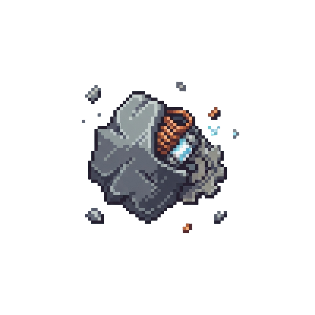 Floating Zero-gravity Debris Bobbing Gently Around It